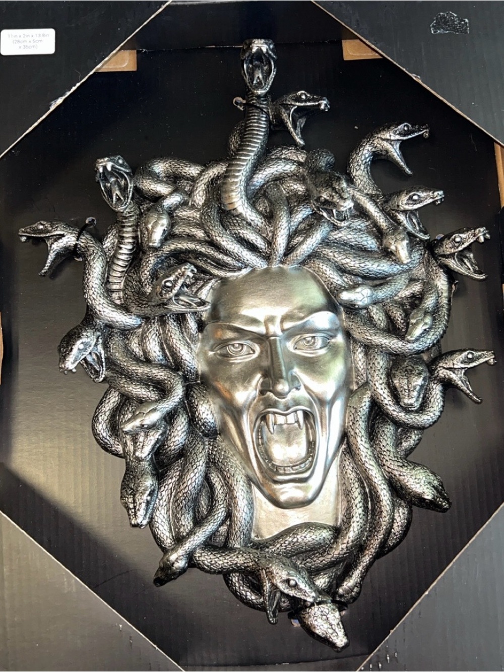 Silver Medusa Wall Art Plaque - Decorative Home Accent